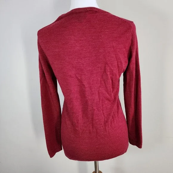 Talbots Cardigan Womens Small Petite Pure Italian Merino Wool Luxury Knit Dainty - Picture 3 of 12